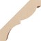 Ekena Millwork 3-inch W x 8-inch D x 8-inch H Valencia Rough Cedar Woodgrain TimberThane Knee Brace, Primed BRCUR03X08X08VALRCPR - alternate 2